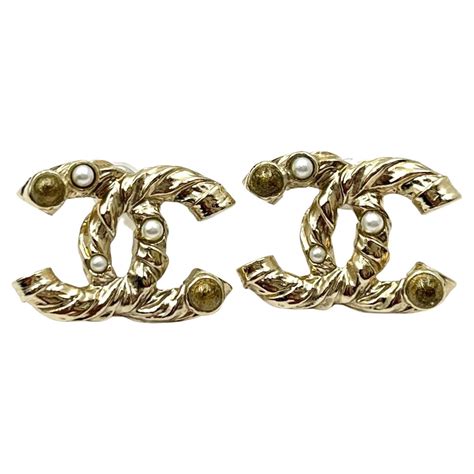 vintage chanel pierced earrings|how to authenticate Chanel earrings.